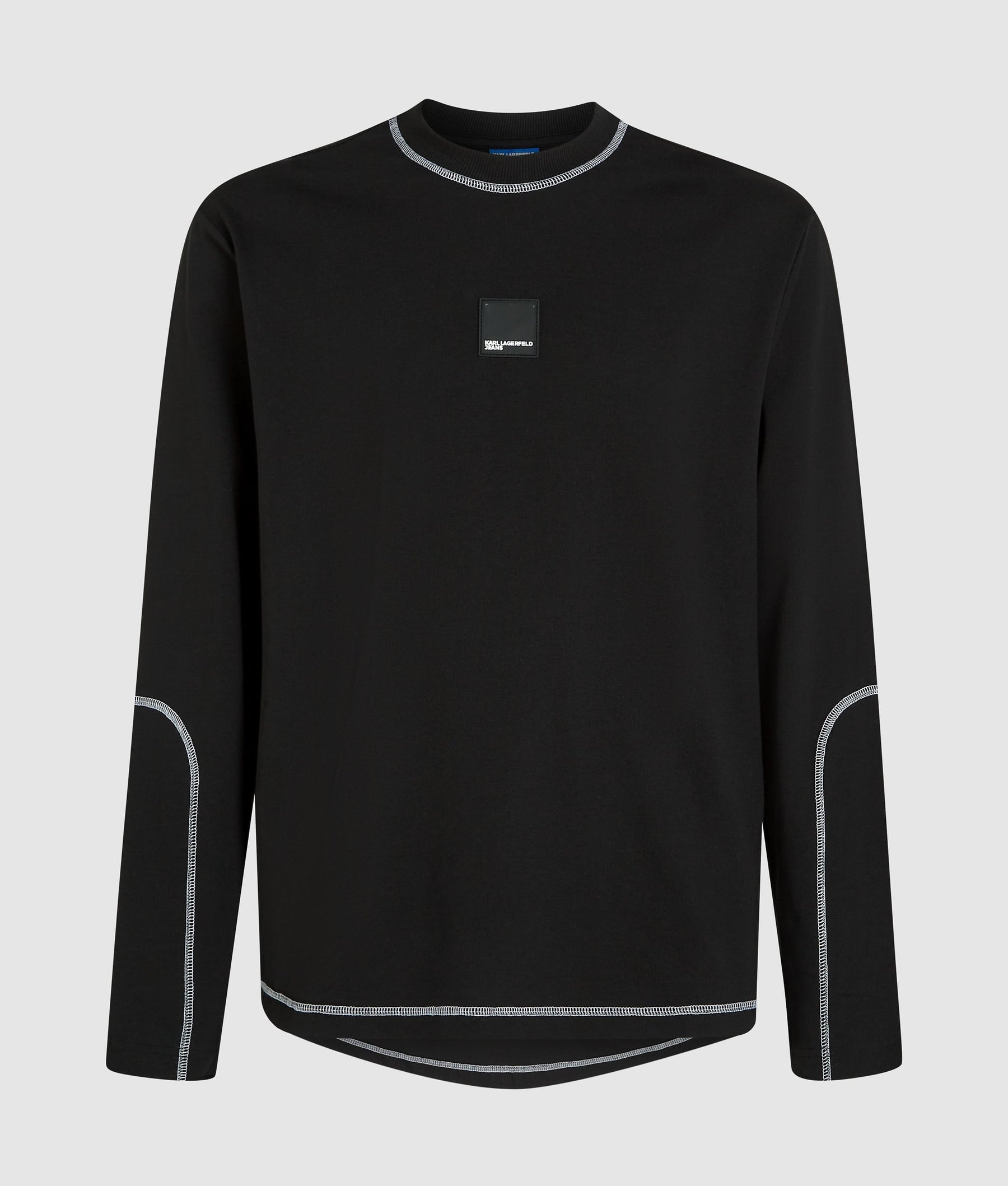 Contrast stitch long-sleeved T-shirt