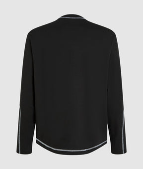 Contrast stitch long-sleeved T-shirt