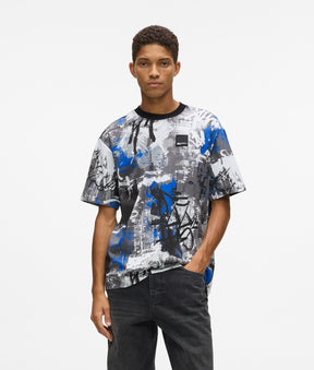 All-over paint-effect T-shirt