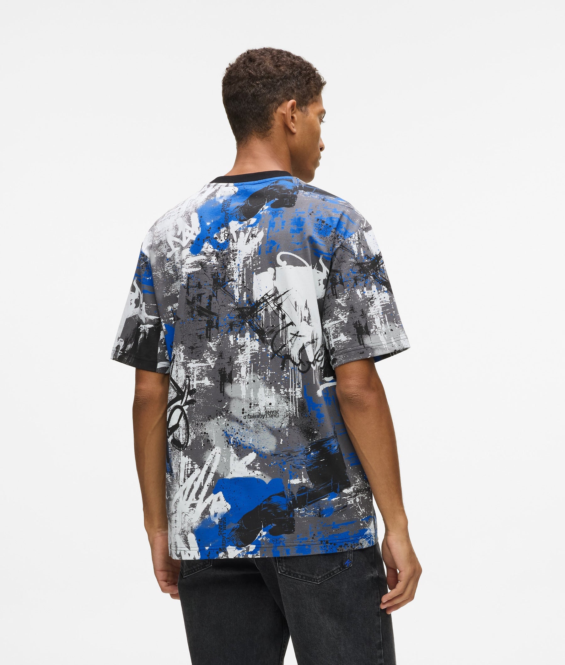 All-over paint-effect T-shirt