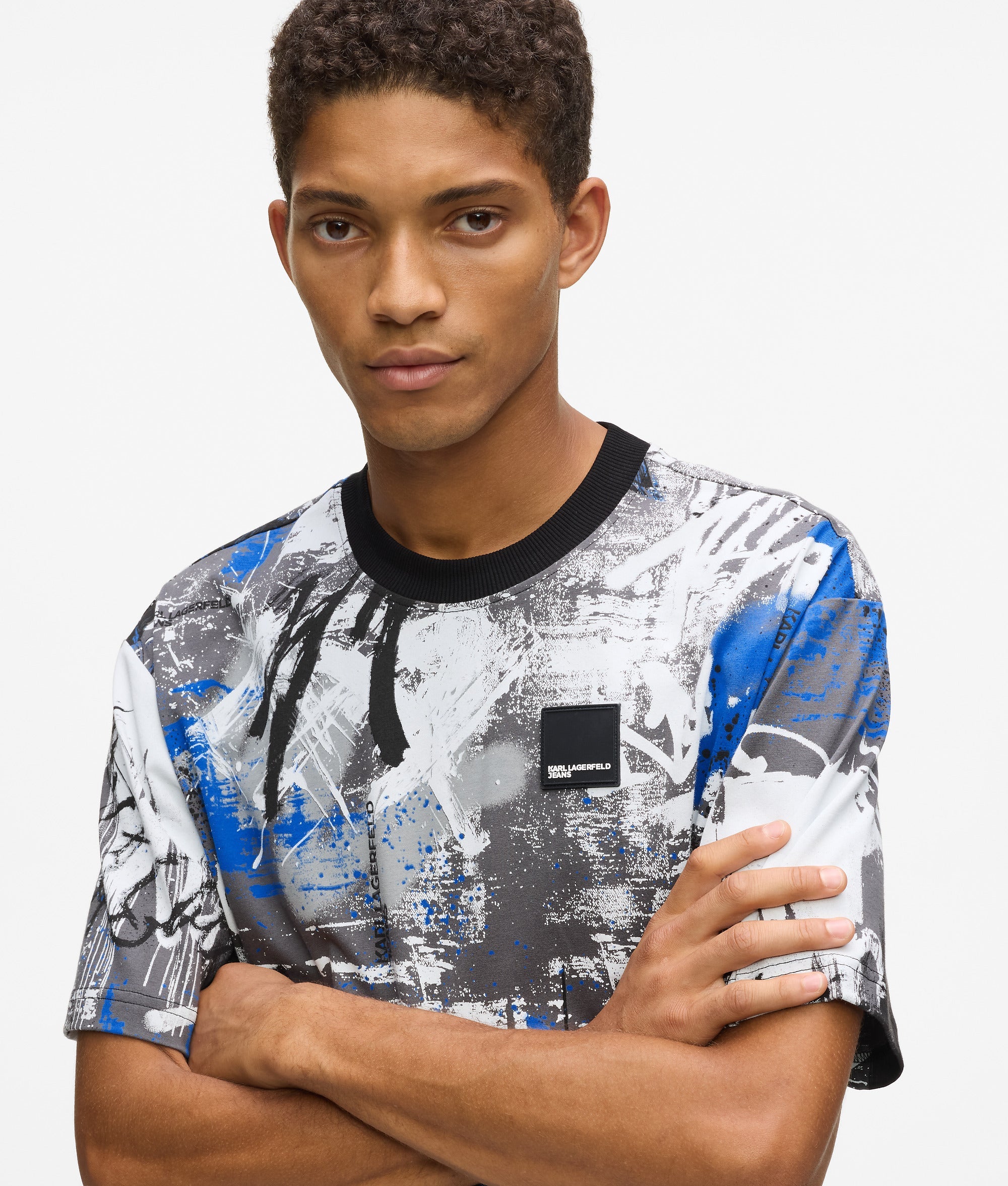 All-over paint-effect T-shirt