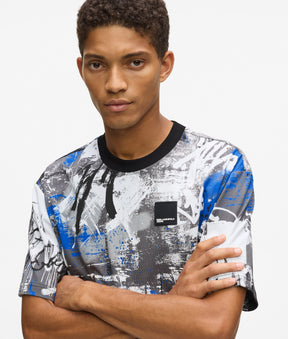 All-over paint-effect T-shirt