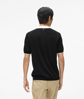 Contrast collar polo shirt