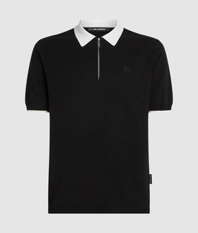 Contrast collar polo shirt