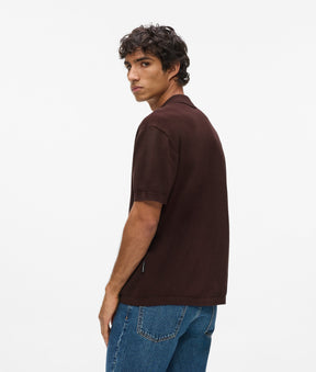 Monogram knitted polo shirt