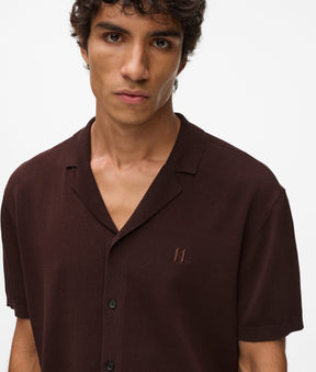 Monogram knitted polo shirt