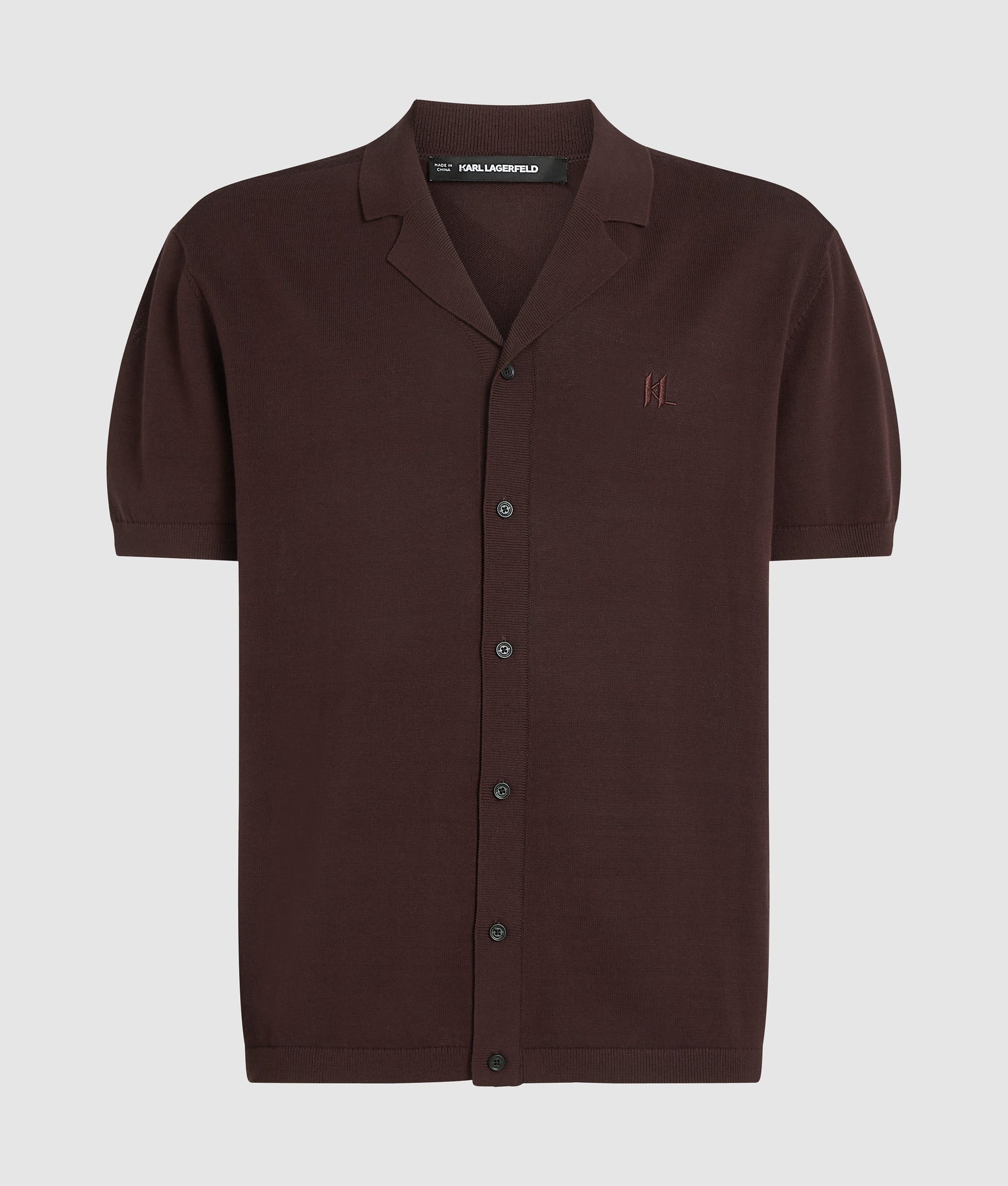 Monogram knitted polo shirt