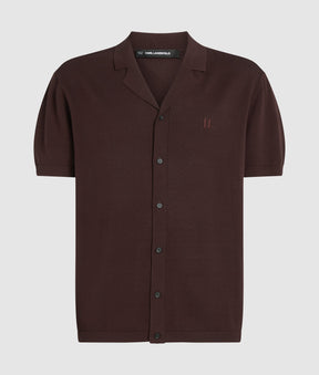 Monogram knitted polo shirt