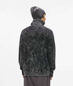 Washed zip-up jumper