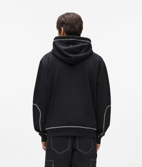 Contrast stitch hoodie