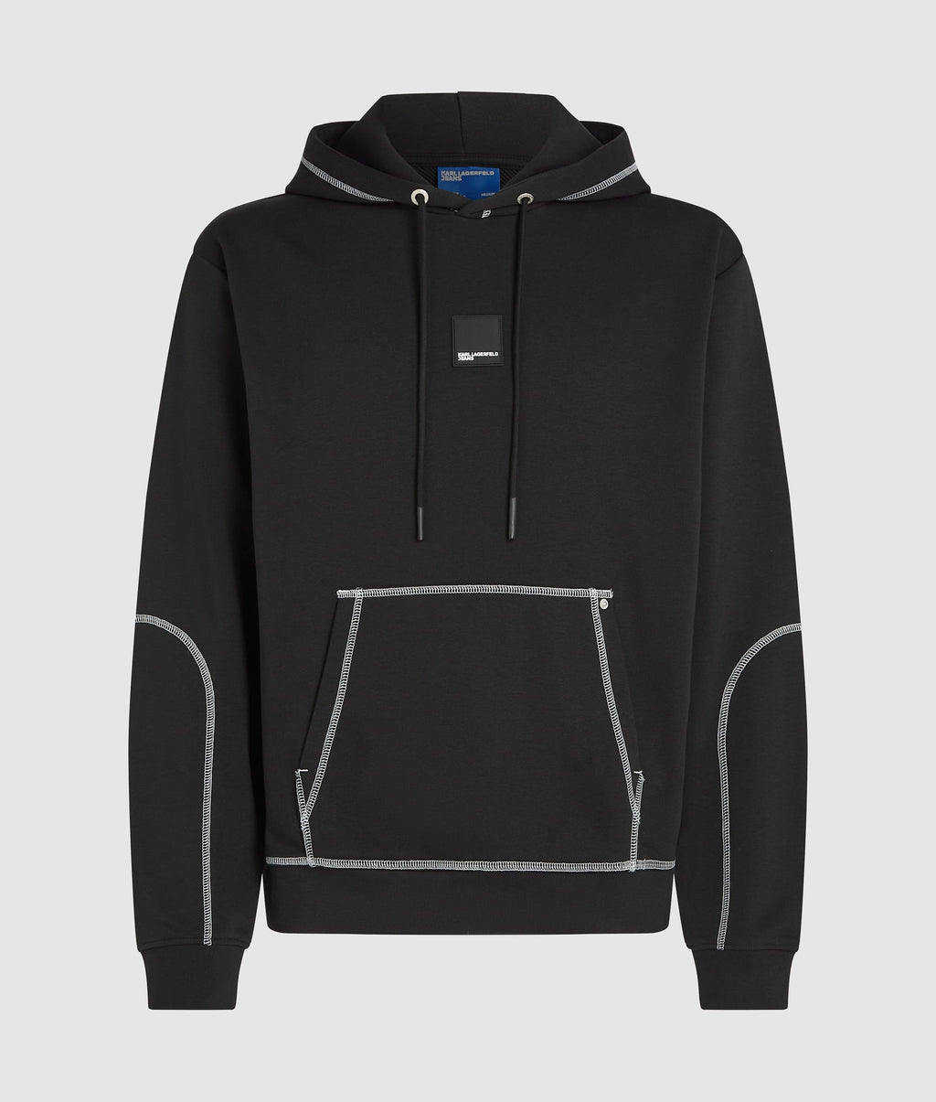Contrast stitch hoodie