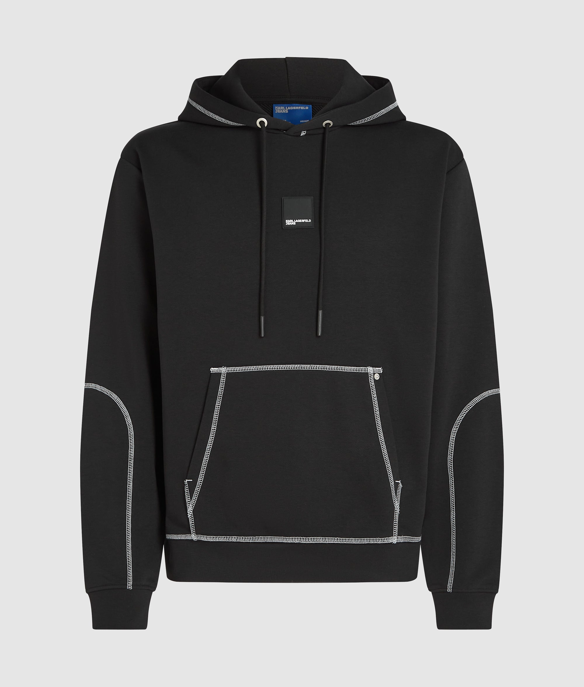 Contrast stitch hoodie