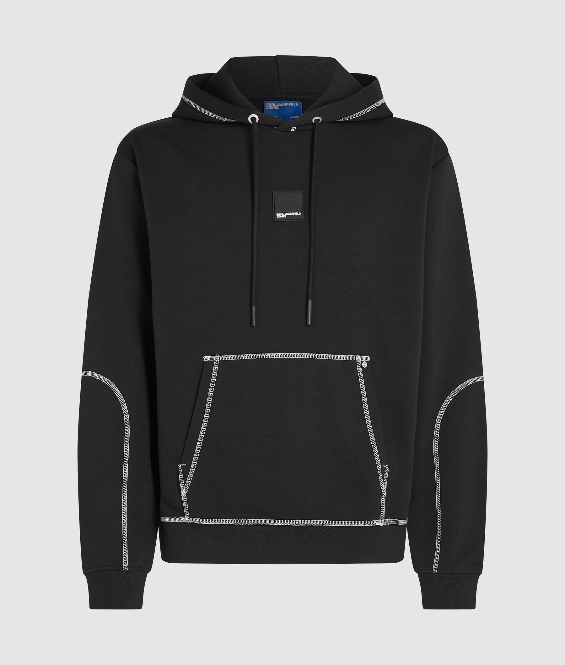 Contrast stitch hoodie