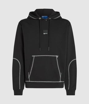 Contrast stitch hoodie