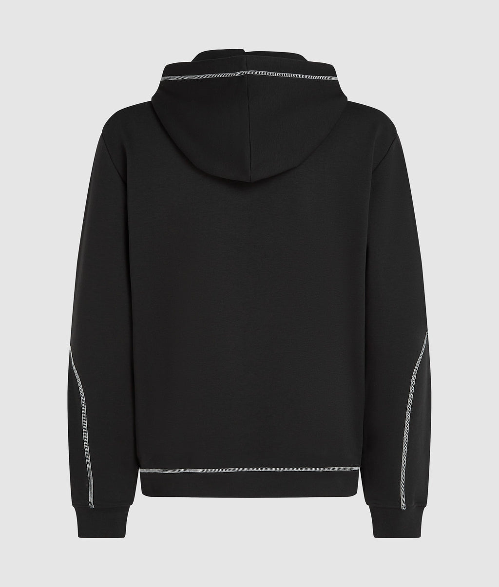 Contrast stitch hoodie