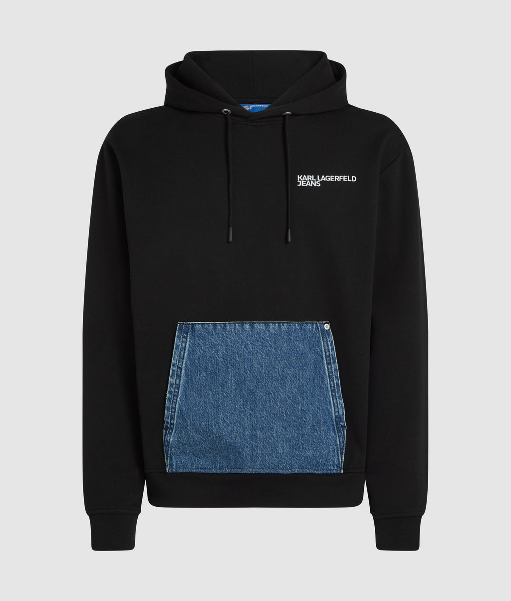Denim pocket hoodie