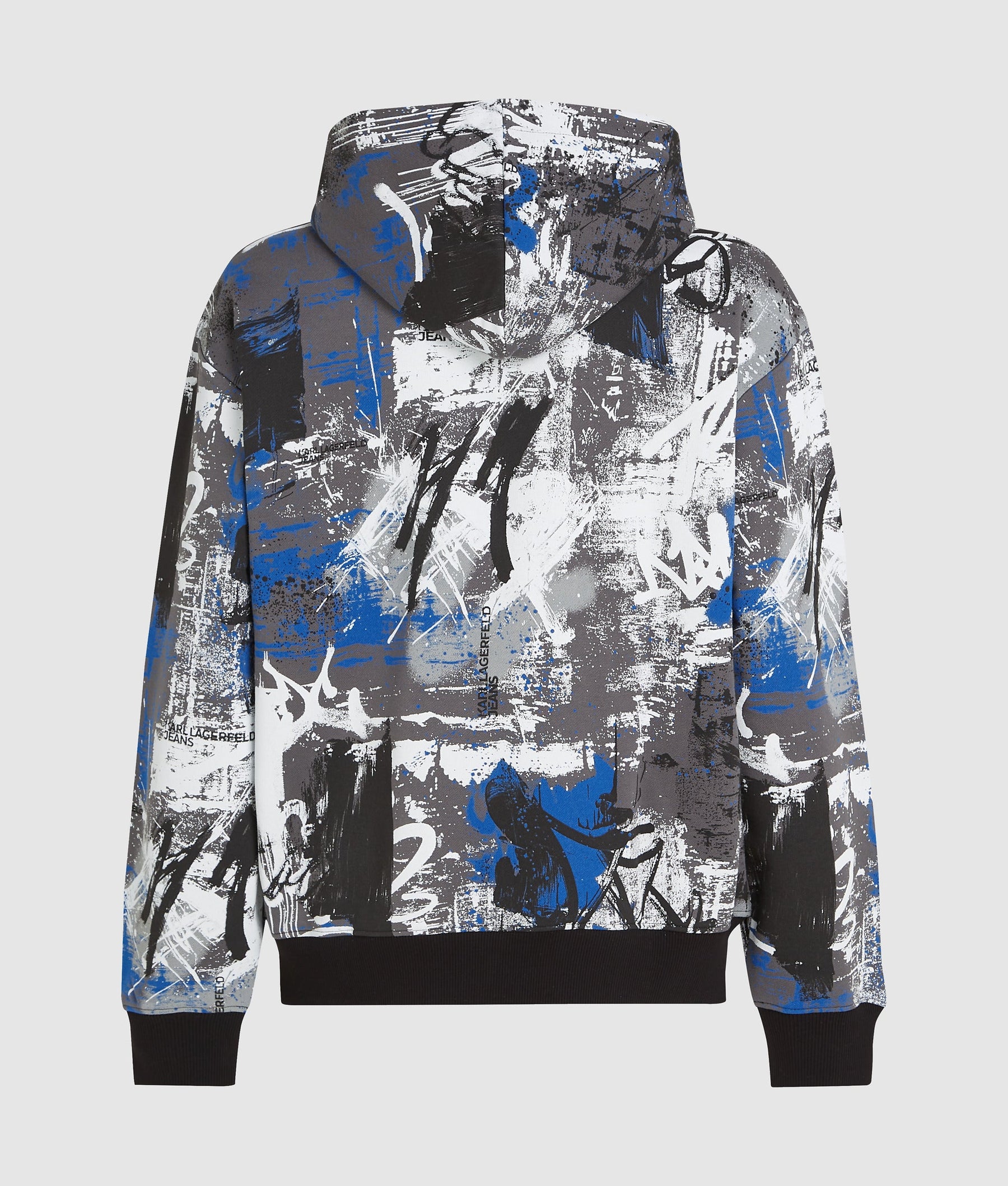 All-over paint-effect hoodie