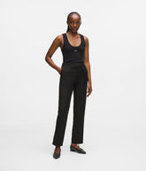 Wool-blend tailored pants