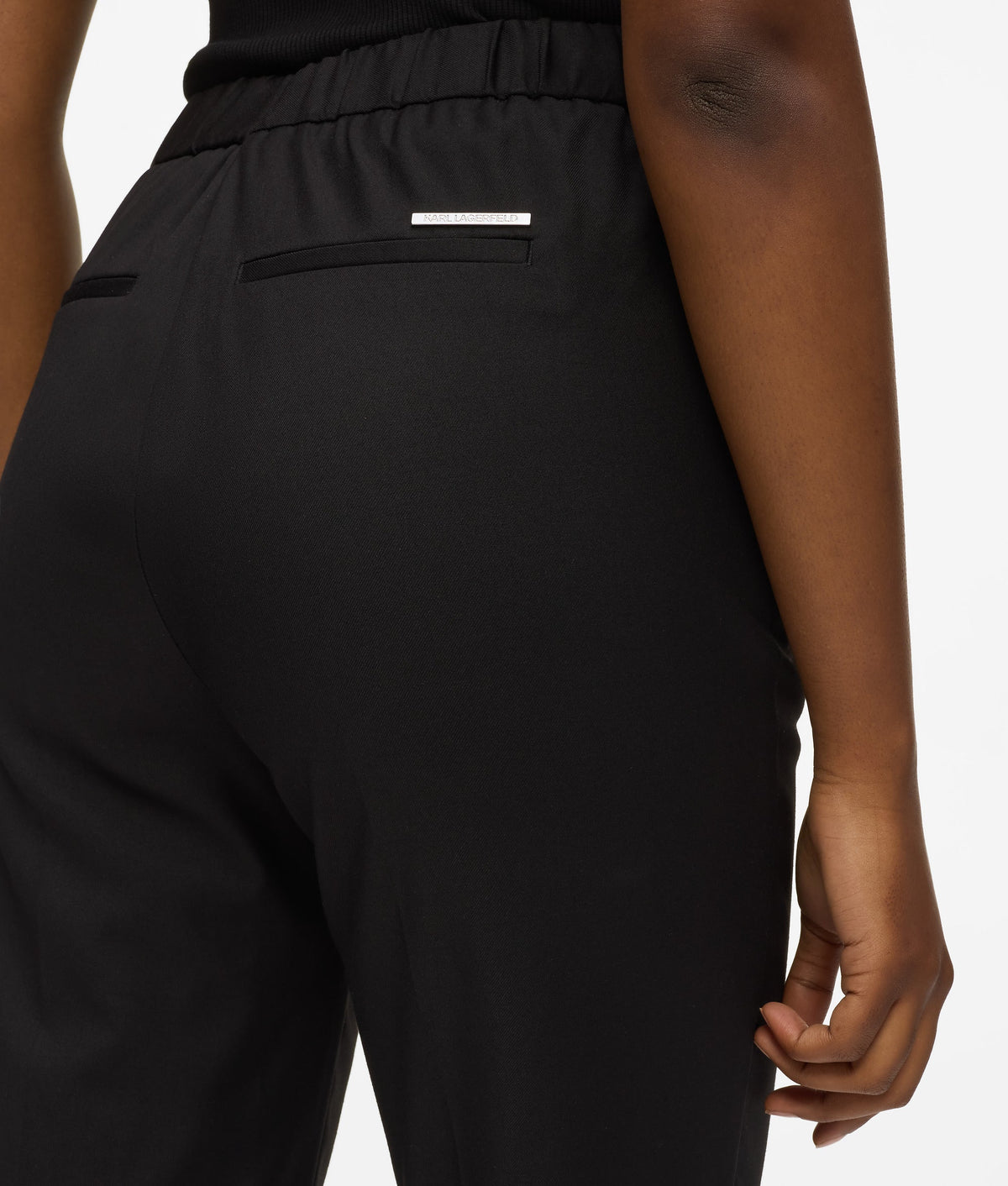 Wool-blend tailored pants