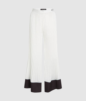 Pleated wide-leg pants