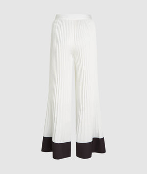 Pleated wide-leg pants