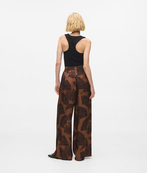 Fan print trousers