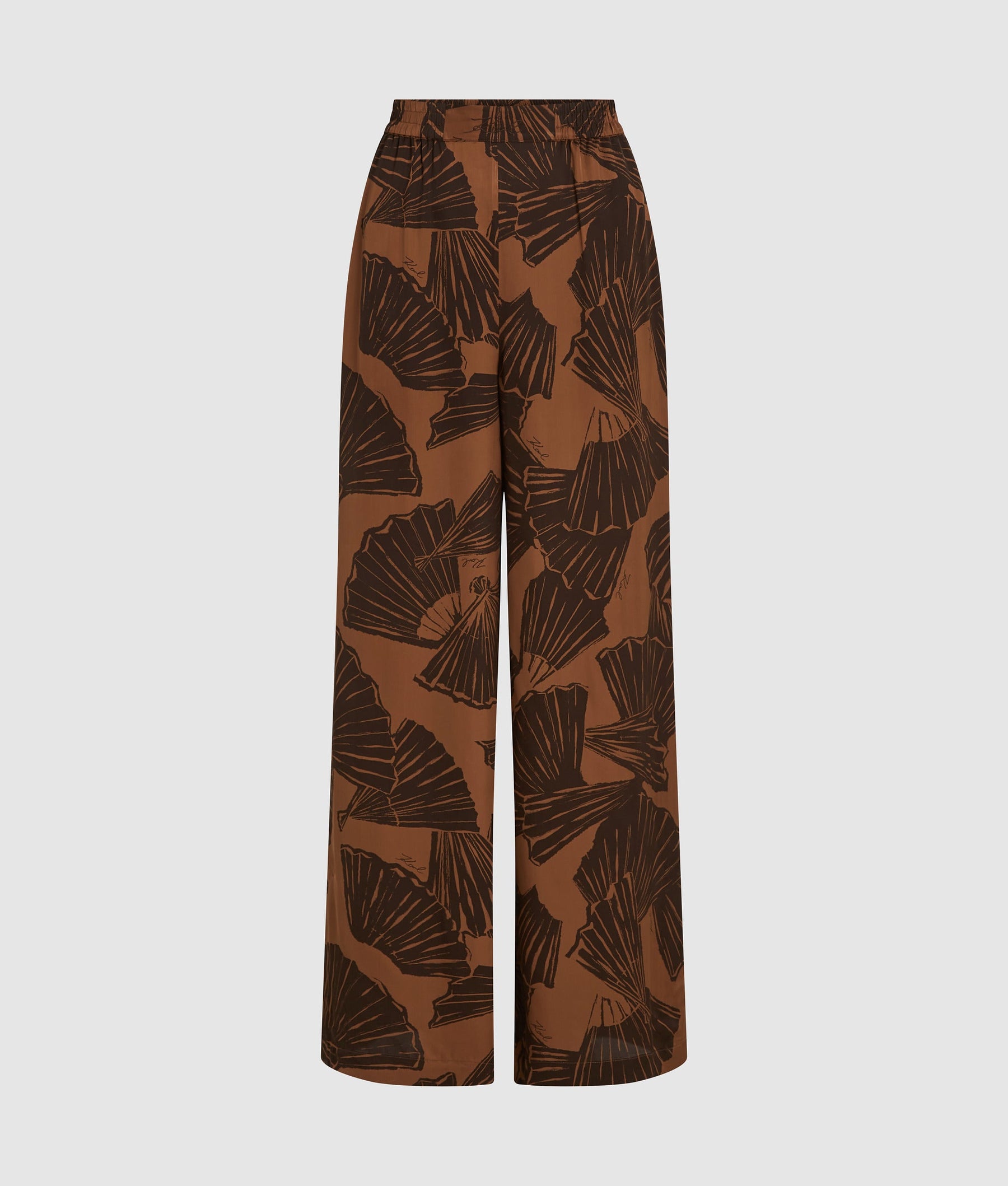 Fan print trousers