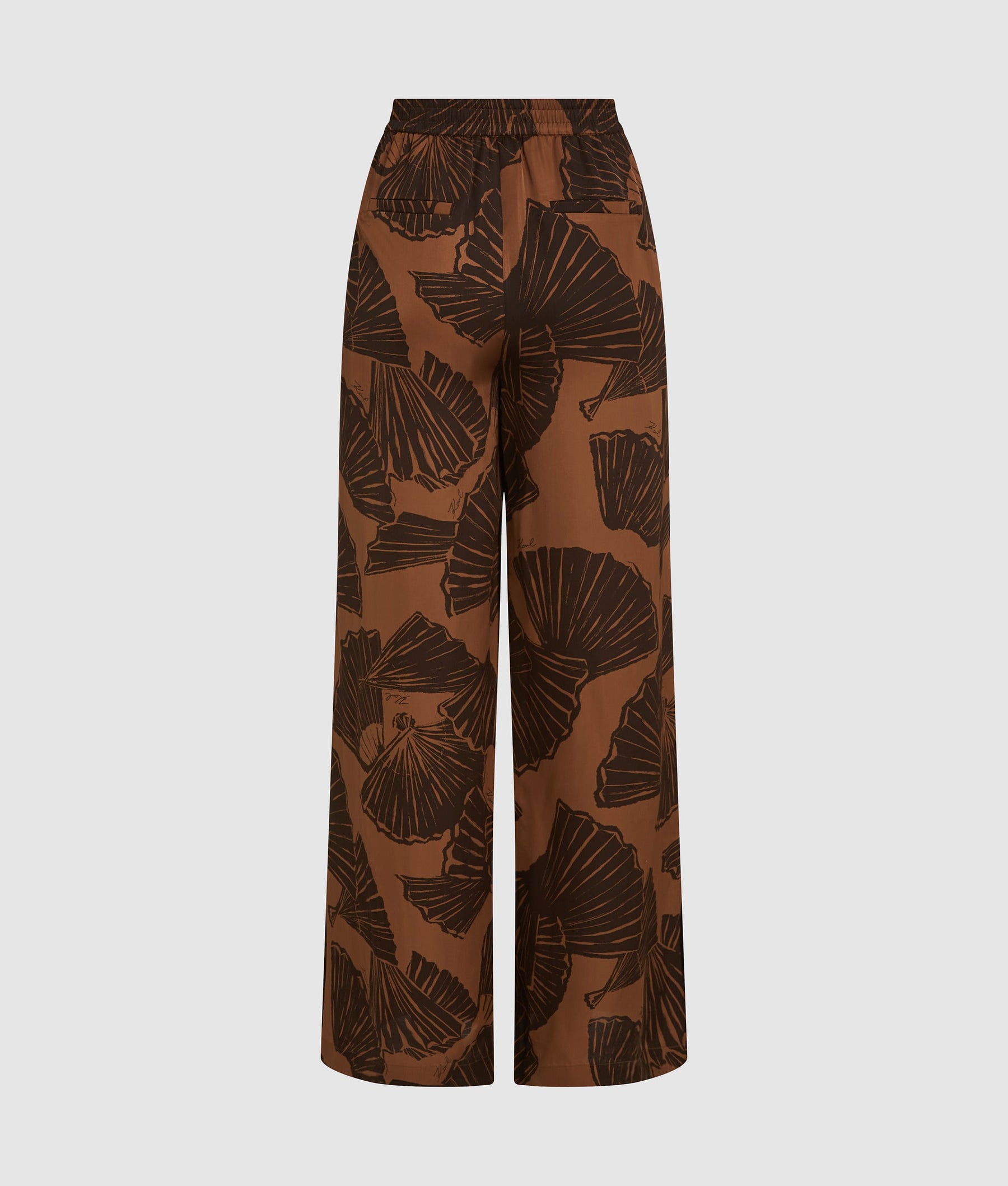 Fan print trousers