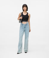 Seamed mid-rise relaxed jeans