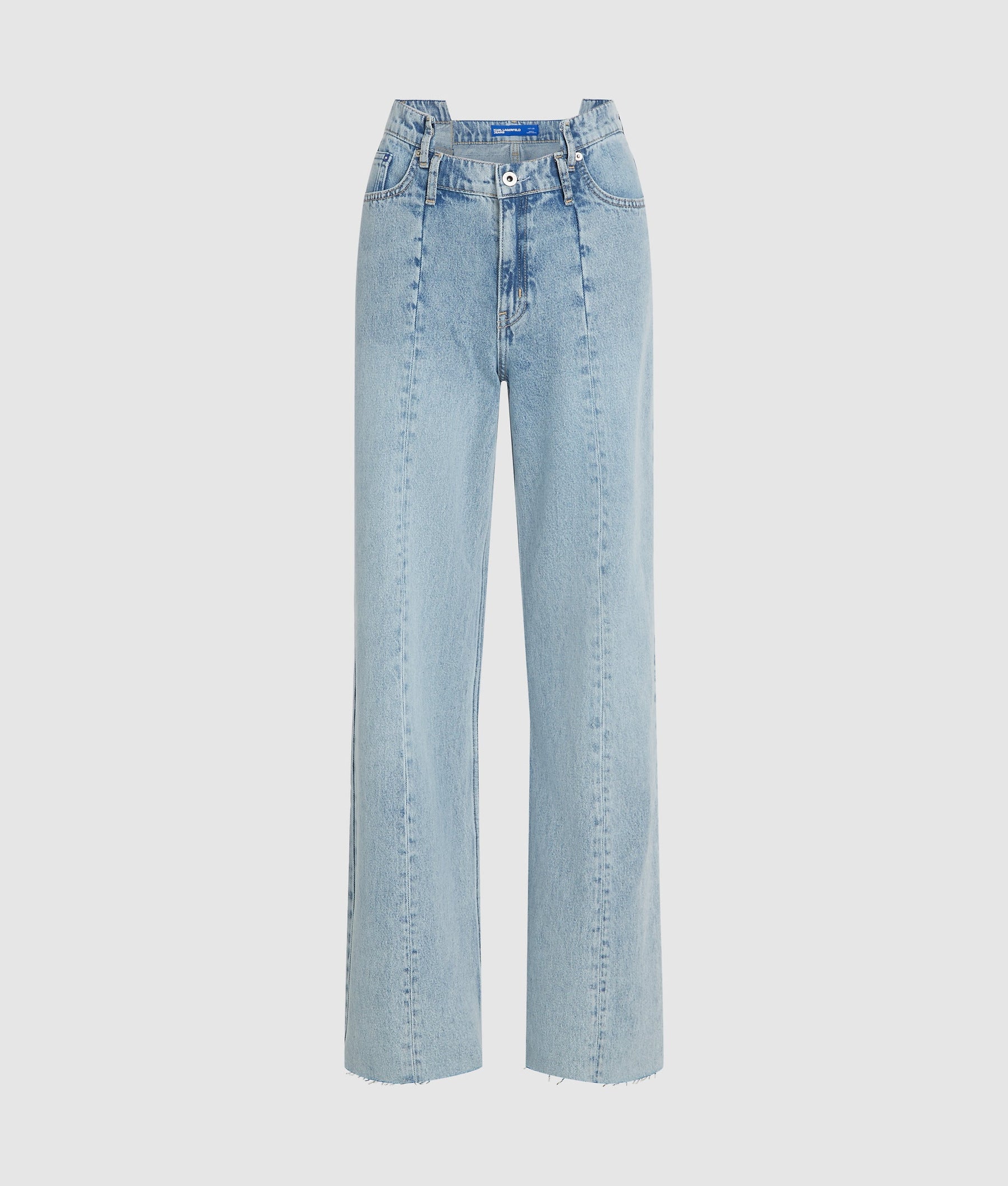 Seamed mid-rise relaxed jeans