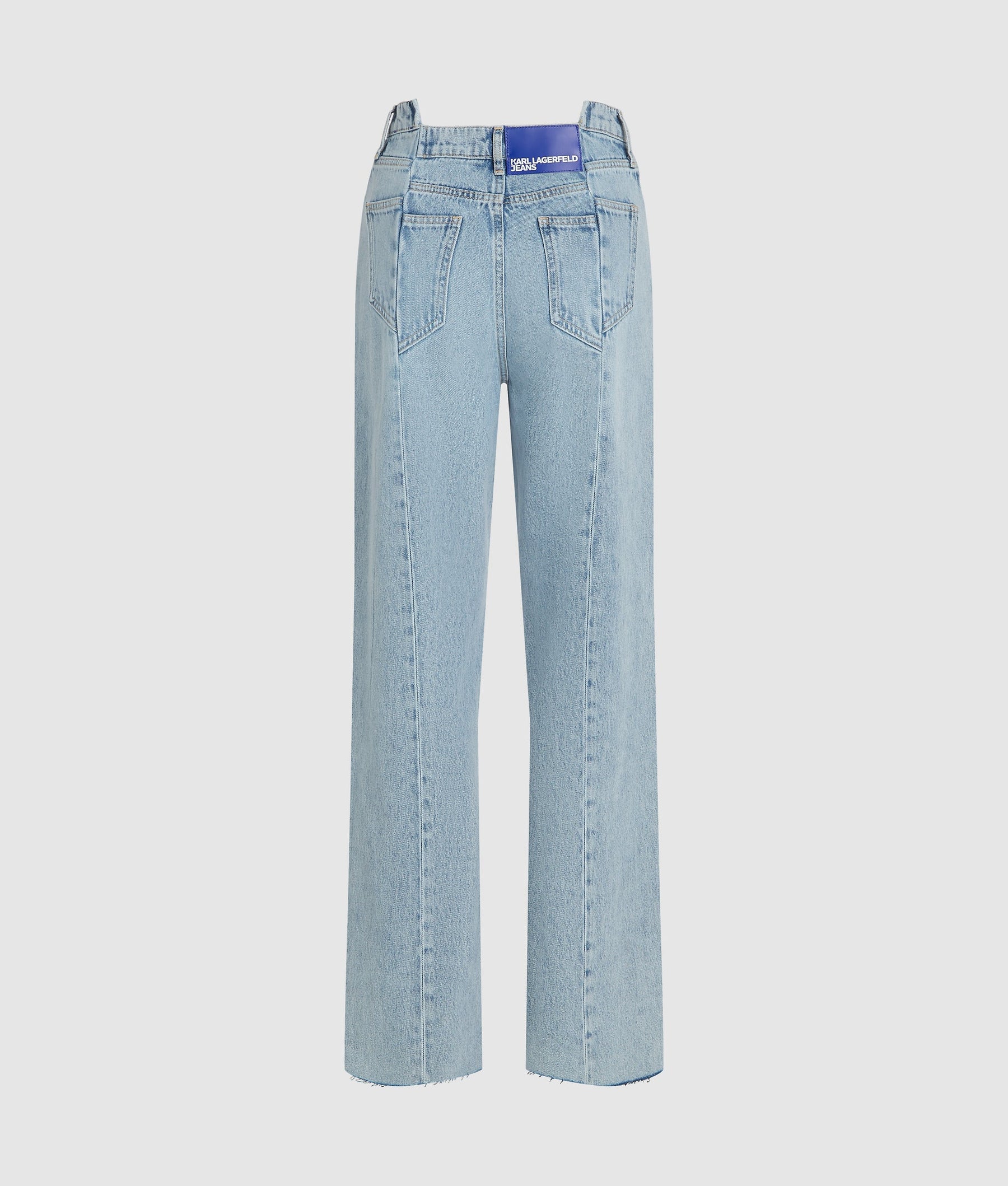 Seamed mid-rise relaxed jeans