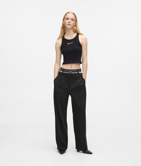 Double waistband trousers