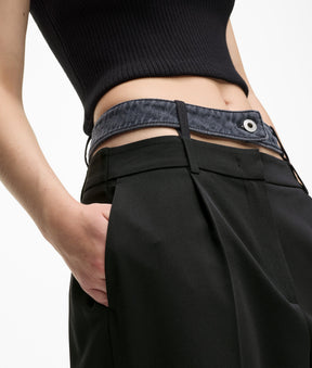 Double waistband trousers