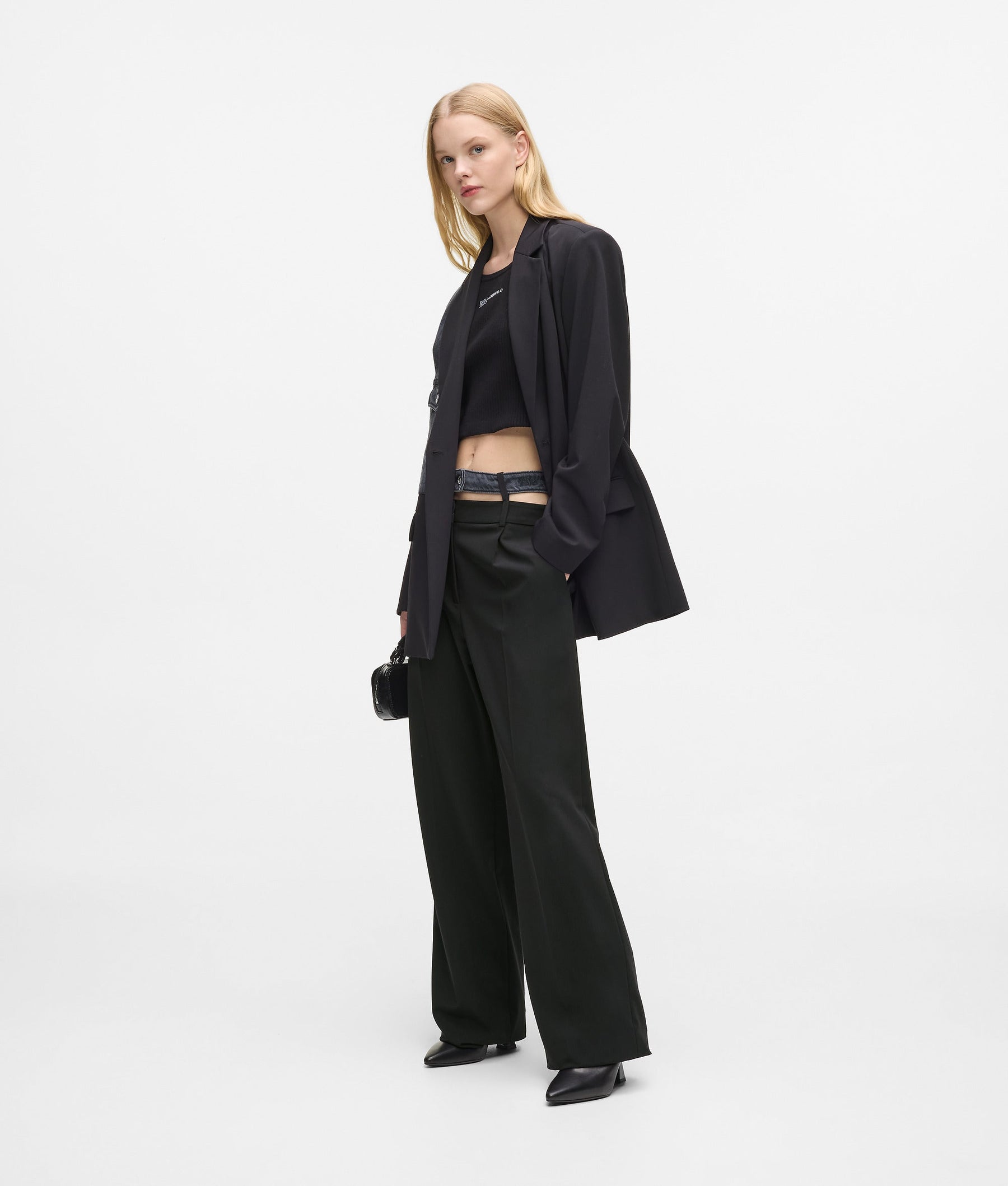 Double waistband trousers