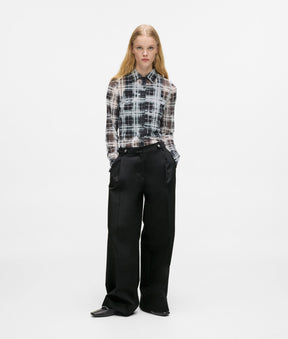 Wide leg tailored pants