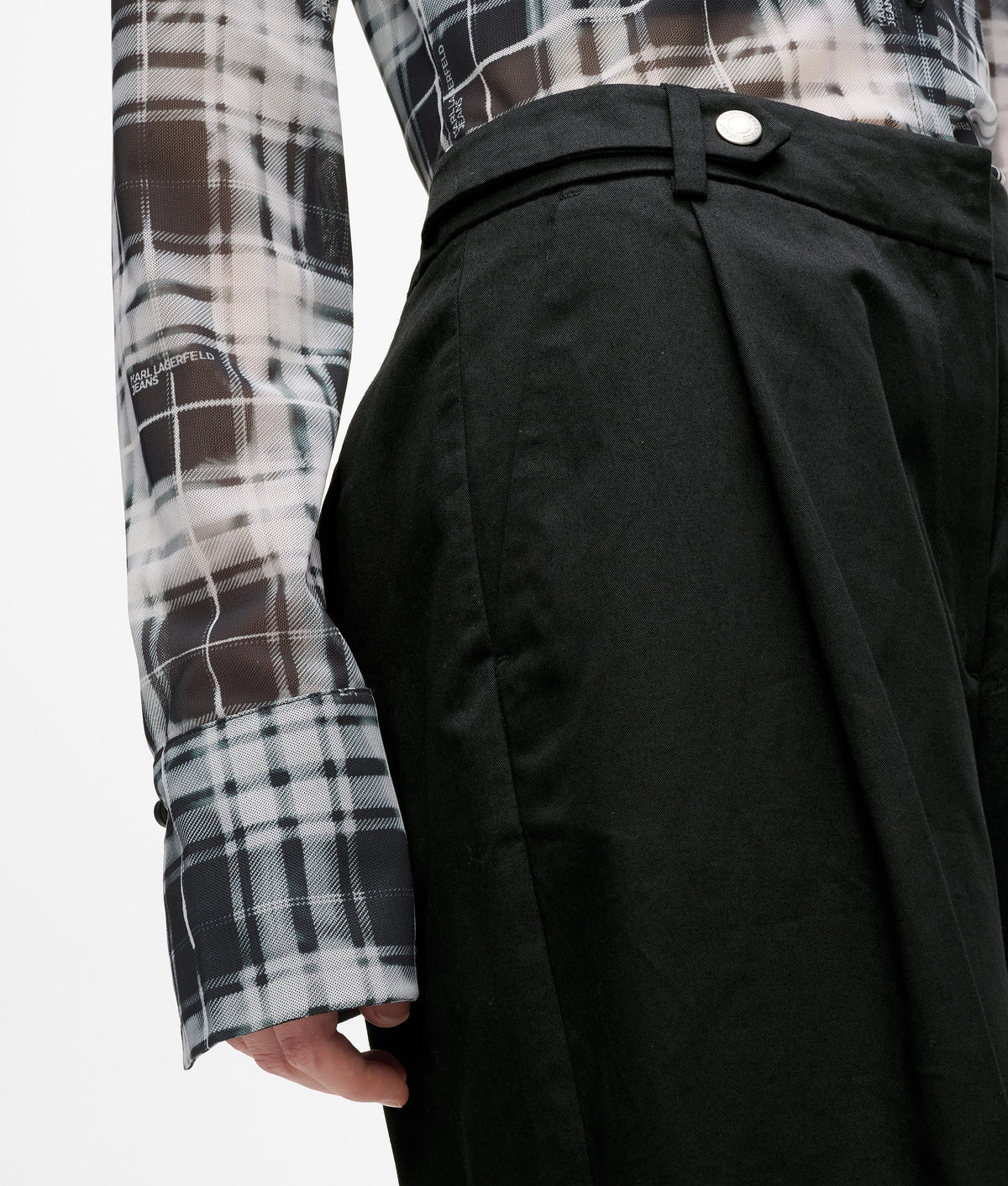 Wide leg tailored pants