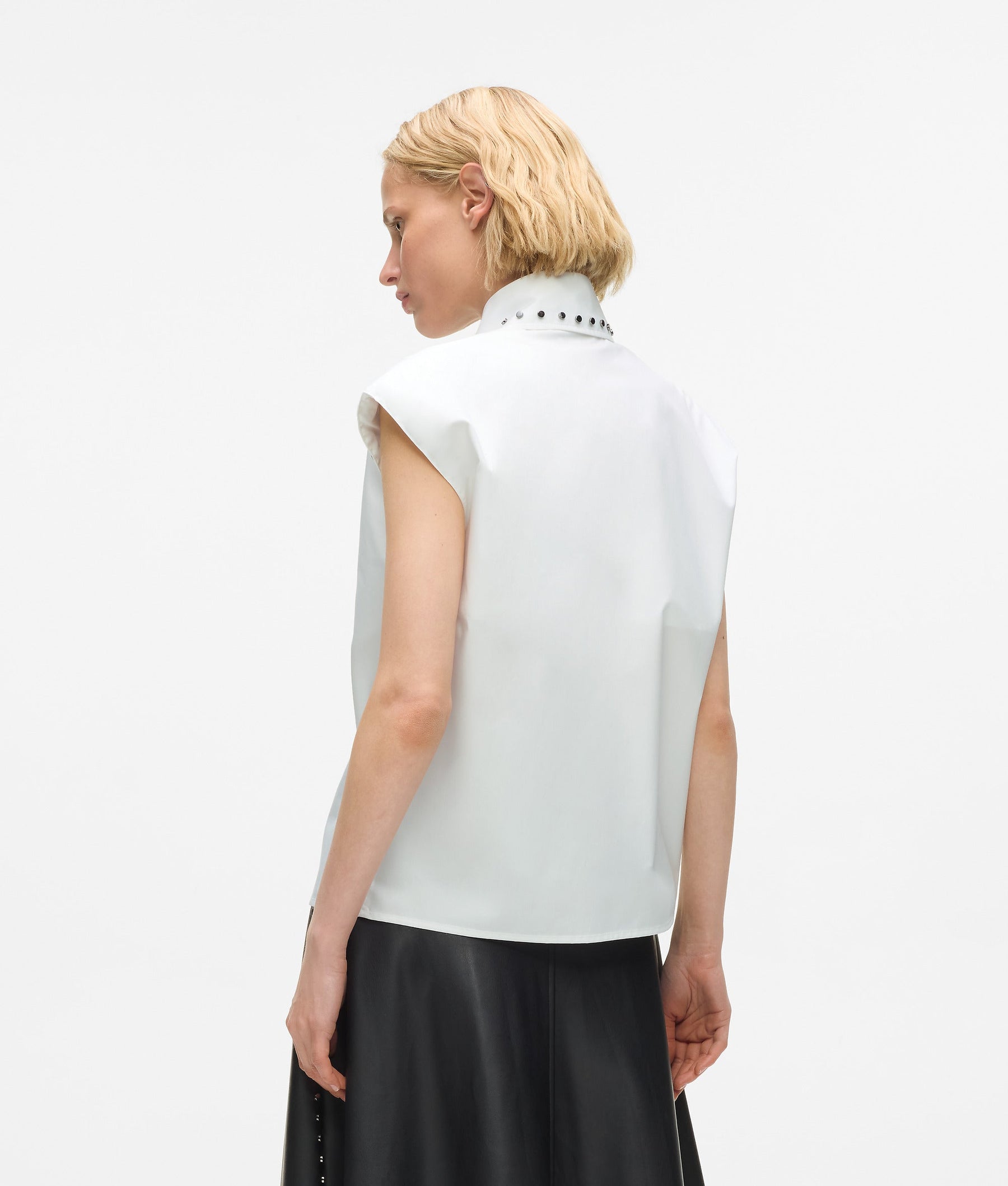 Studded poplin shirt