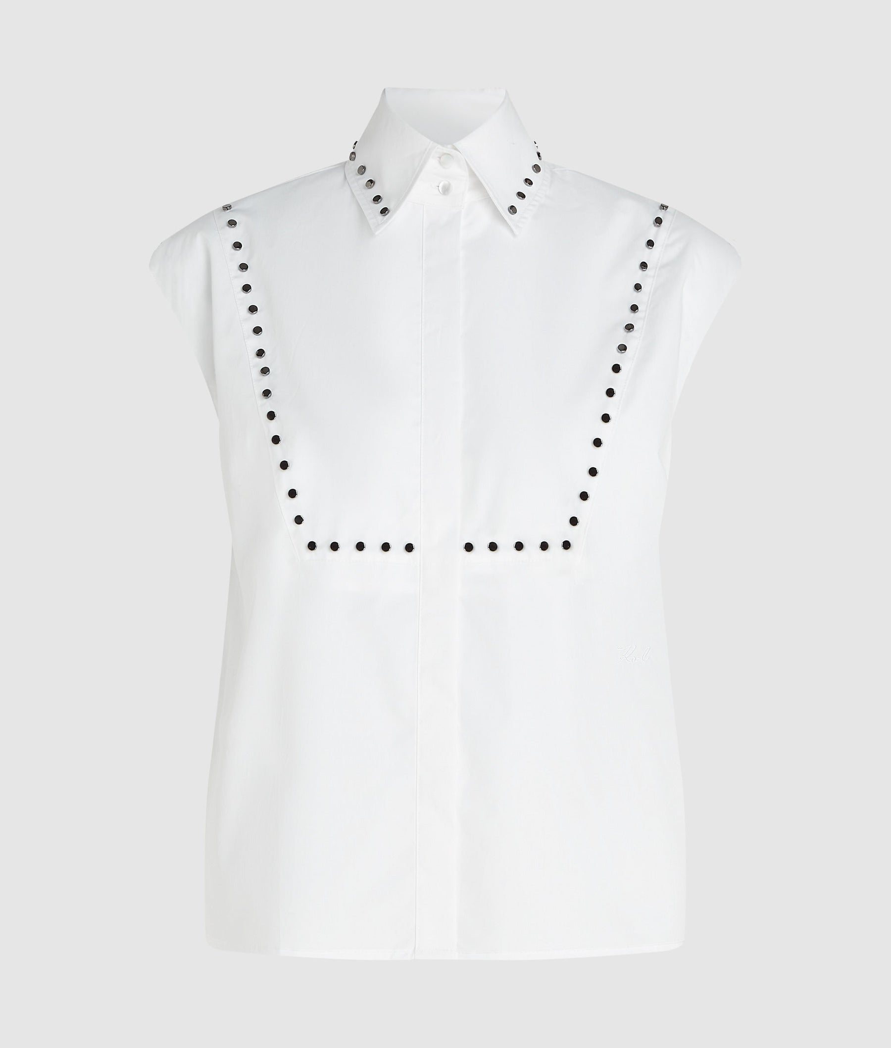Studded poplin shirt