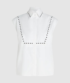 Studded poplin shirt