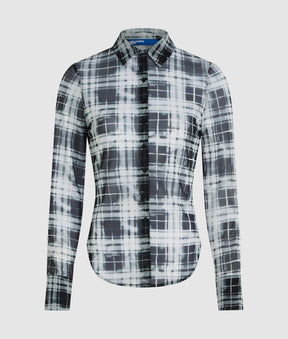 Checked mesh shirt