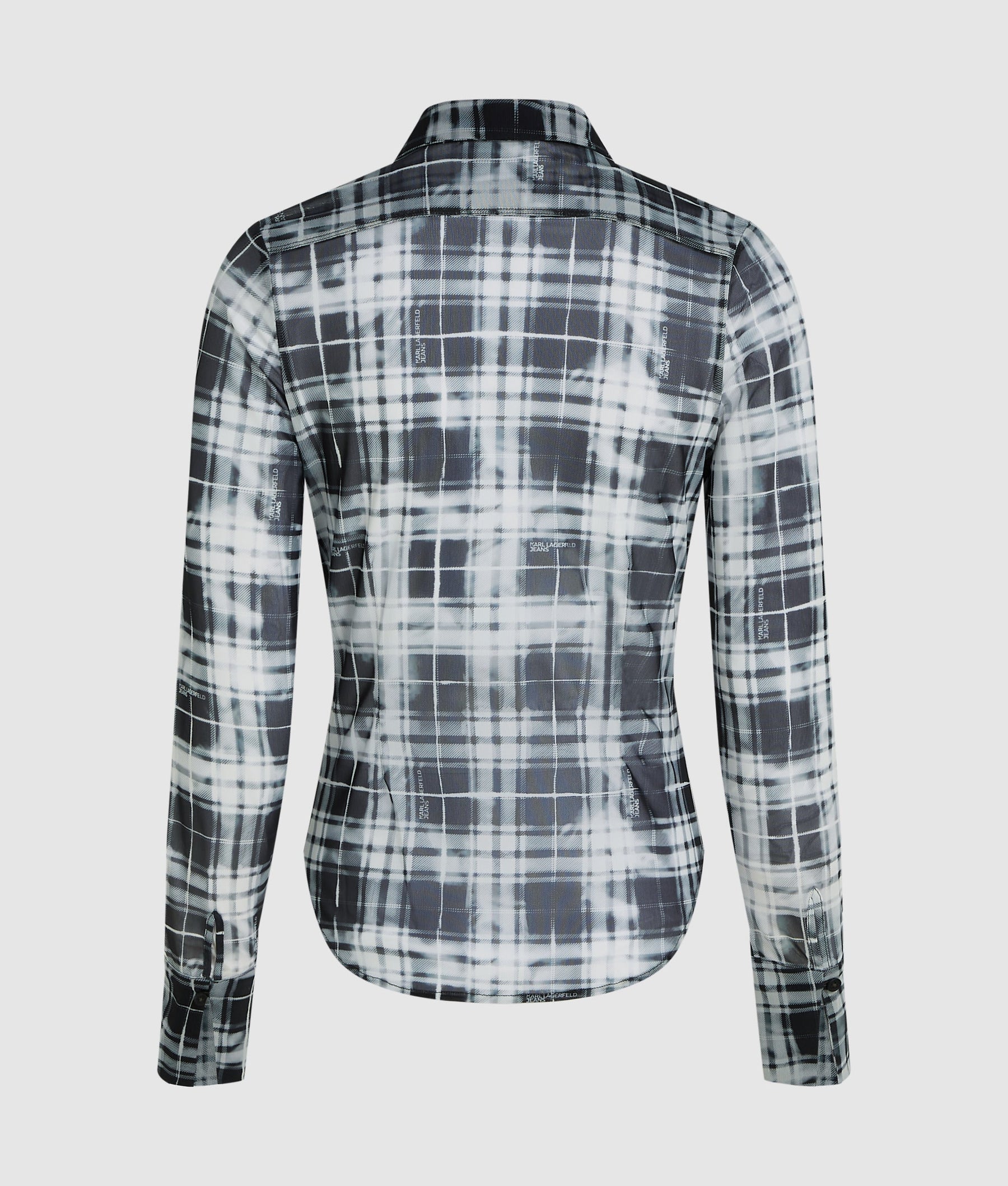 Checked mesh shirt