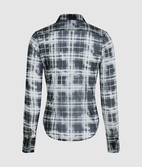 Checked mesh shirt