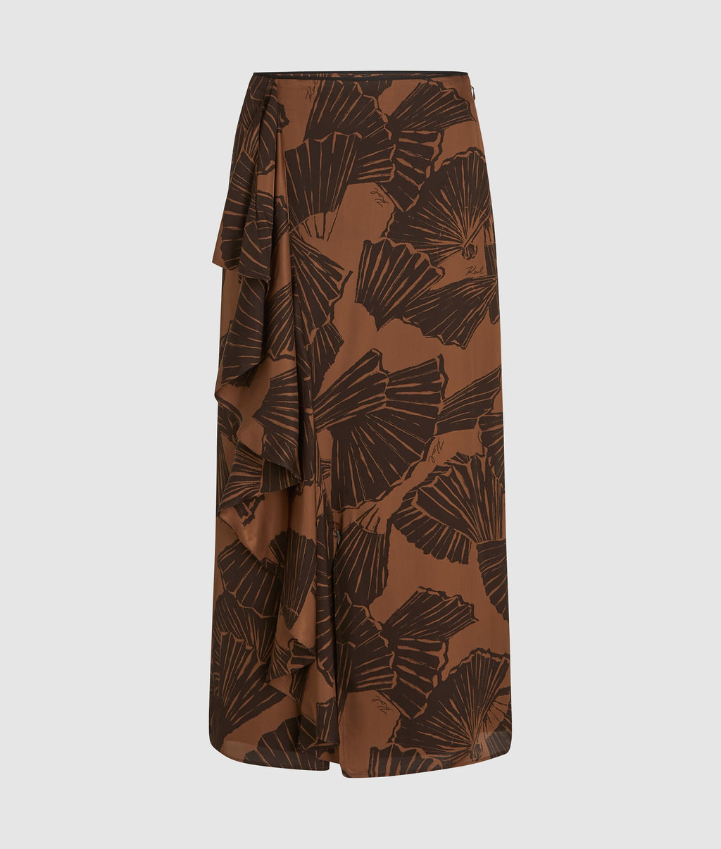 Fan print skirt