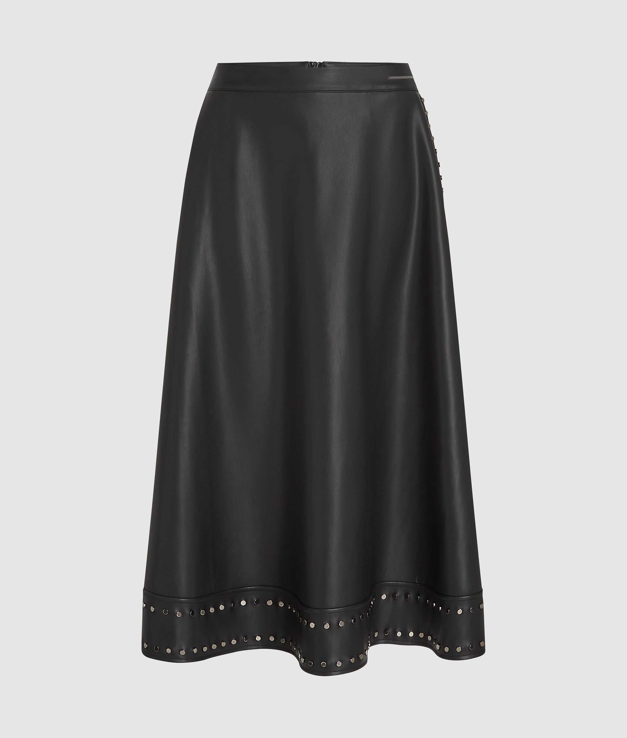 Studded faux leather skirt