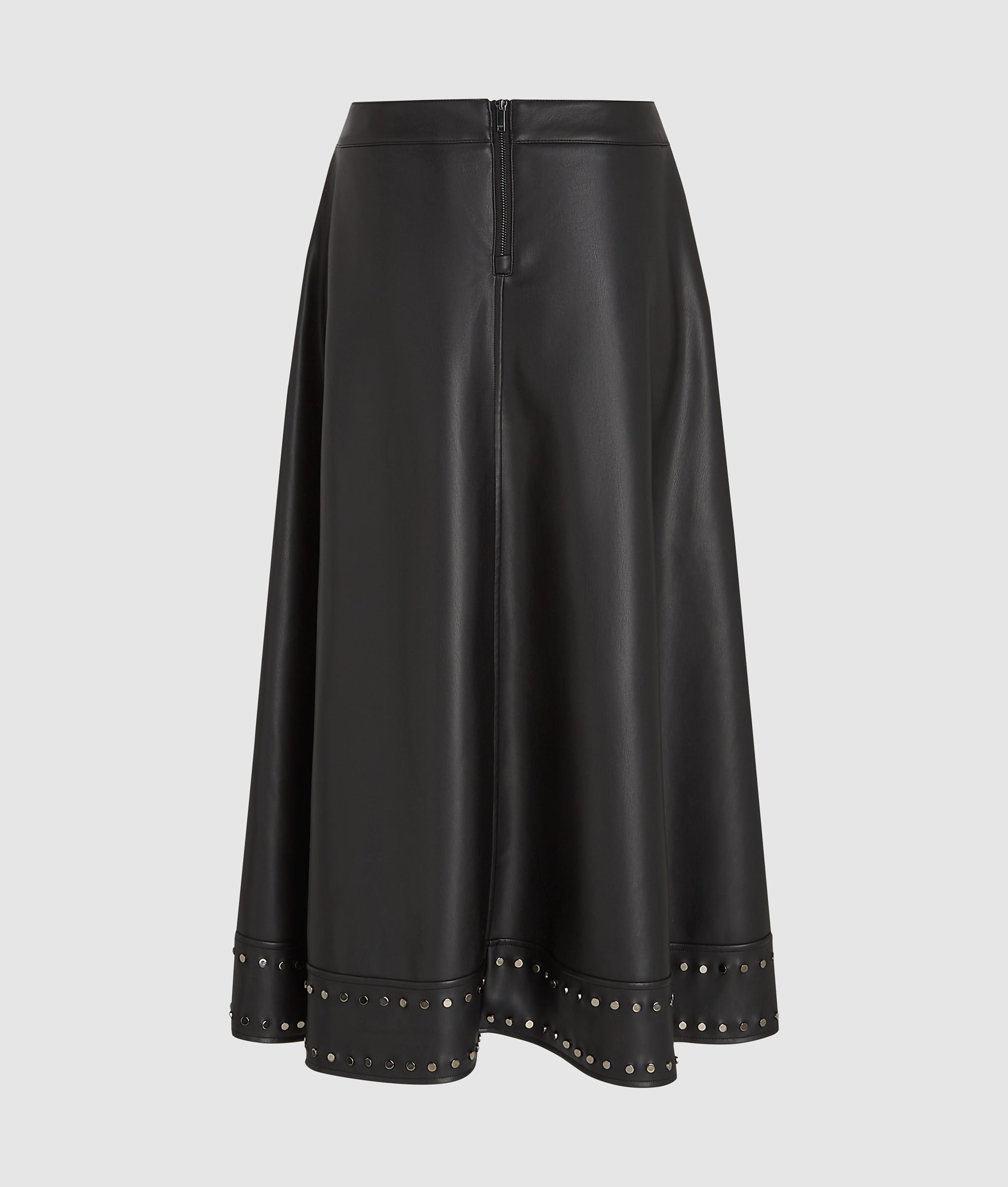 Studded faux leather skirt