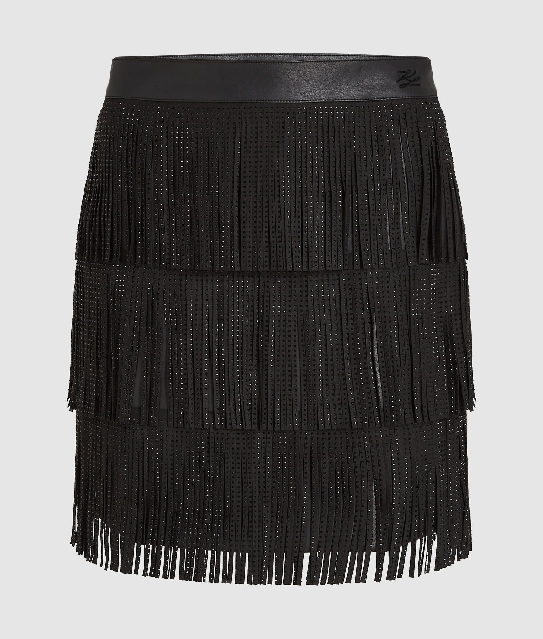 Fringed mini skirt