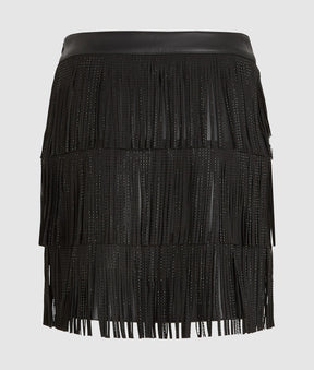Fringed mini skirt