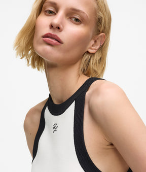 Karl DNA belted knit dress