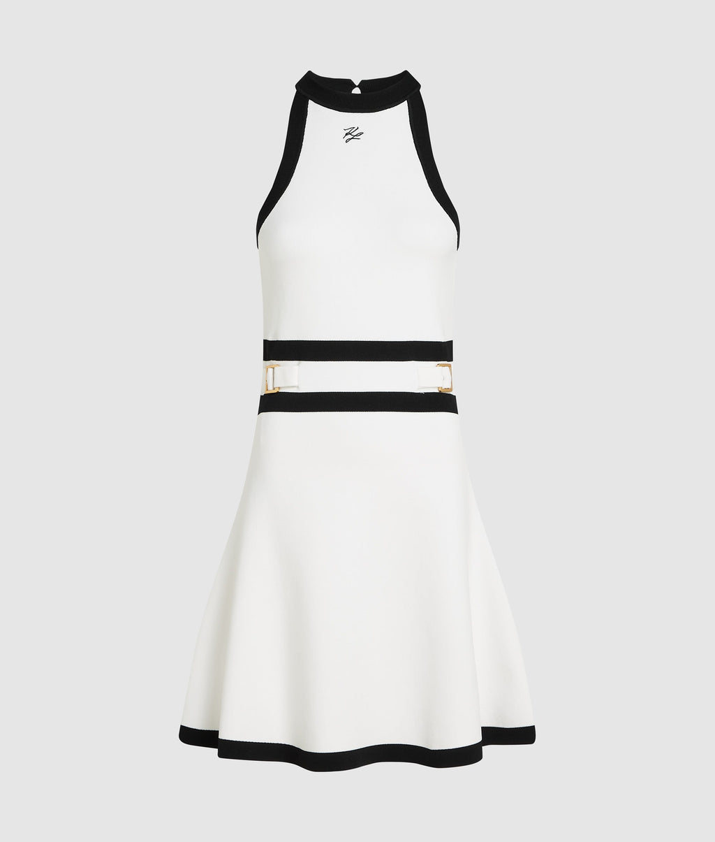 Karl DNA belted knit dress