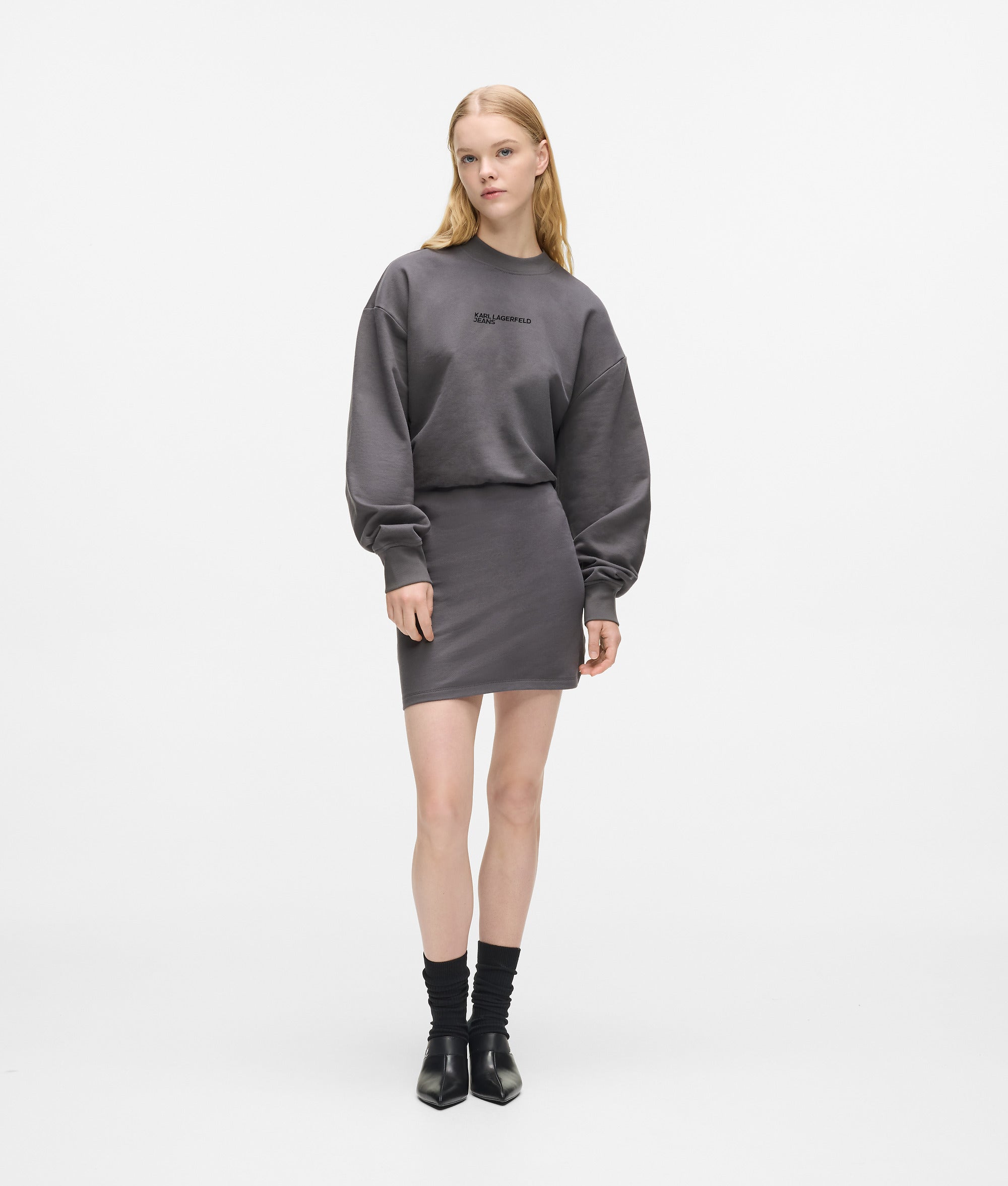 Blouson sweatshirt dress